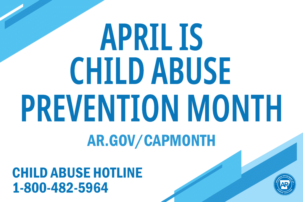 Social Media Graphic "April is child abuse prevention month"